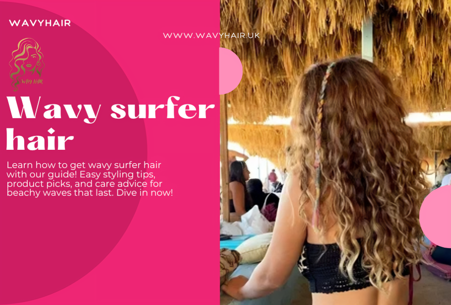 Wavy surfer hair