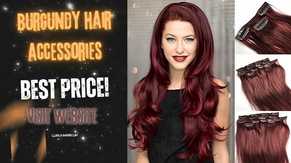 burgundy hair accessories